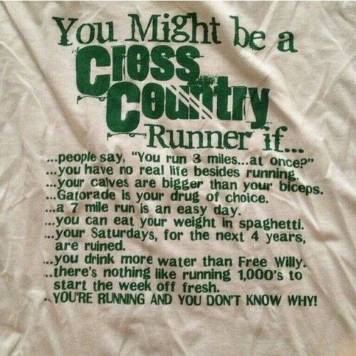 a t - shirt with the words you might be a cross country runner if