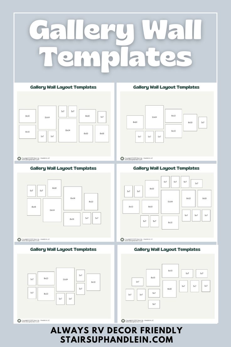 the gallery wall templates are available for all types of art and crafting projects