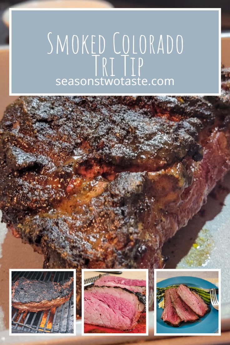 beef tri tip barbecue on the smoker cooking and sliced on  cutting board ready to eat, as well as on a plate with potatoes and asparagus Vegetable Stir Fry Rice, Tri Tip Recipe, Santa Maria Tri Tip, Tri Tip Marinade, Beef Tri Tip, Bbq Games, Asian Vegetables, Tri Tip, Bbq Sauce Recipe