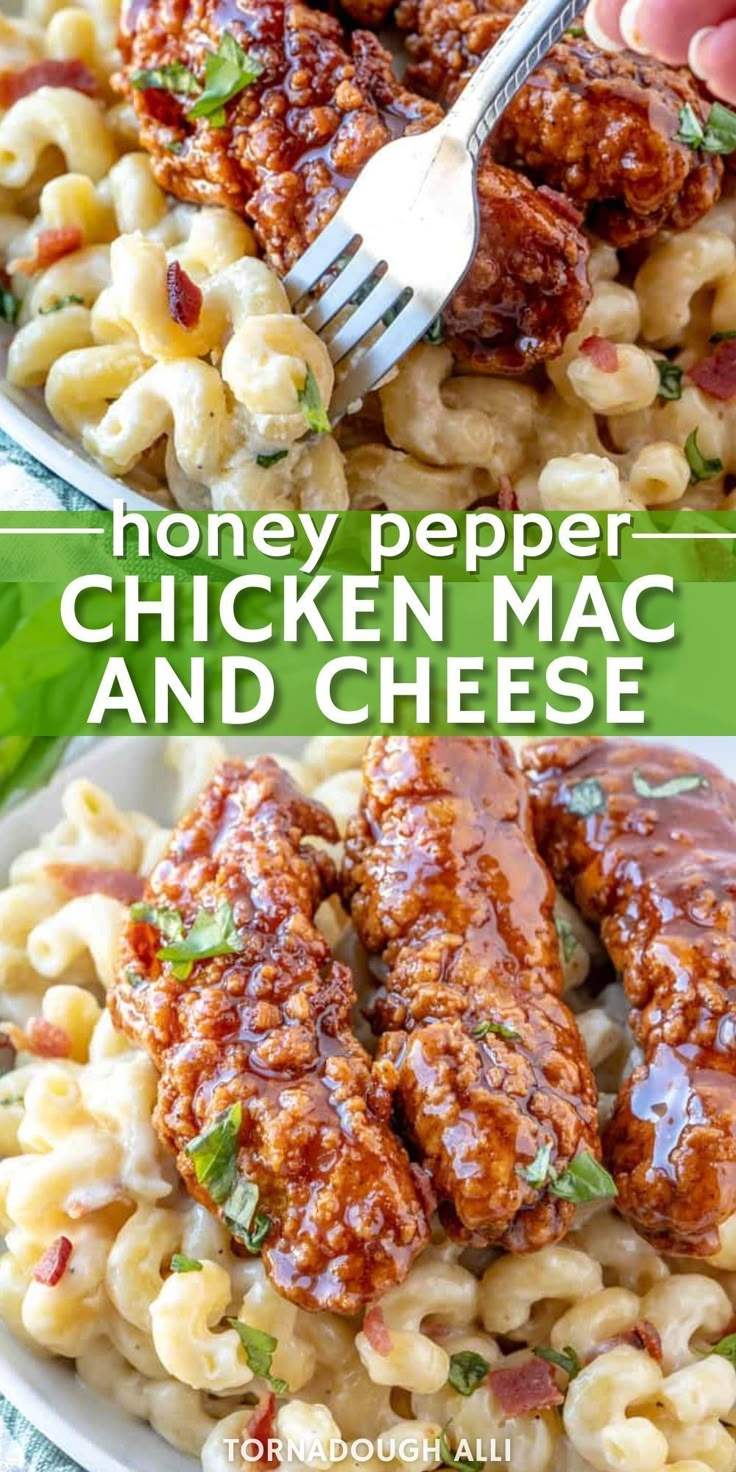 Pepper Mac And Cheese, Mac And Cheese Chicken, Honey Pepper Chicken, Chicken Mac And Cheese, Resep Pasta, Chicken And Bacon, Fast Dinner, Food Budget, Budget Plan