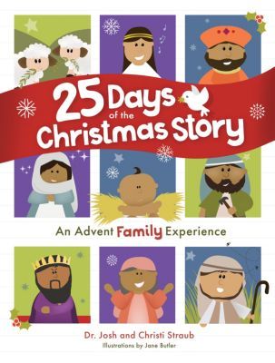 the book cover for 25 days of the christmas story