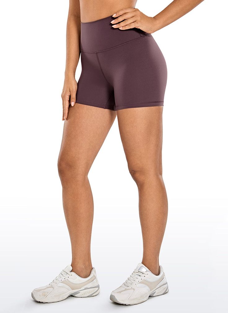 The Nakedfeel collection is really buttery soft, slick smooth and cool to touch. These shorts give you a decent compressive feel while stretch and hold your pose. Stretchy, sweat-wicking fabric and V-shape back seam make these an easy choice for everyday wear. Feature & Fitting: 
 Nakedfeel collection 
 Design for hot yoga or Pilates 
 
 High Waist, 4 inches 
 Seamless Waistband 
 Hidden Pocket 
 Crotch Gusset 
 Fabric: 
 Sleek, No-fur-stick-to 
 Buttery soft, so comfortable 
 Decent compres Smoothing Mid-thigh Workout Activewear, Workout Compression Smoothing Shorts, Compression Workout Shorts With Smoothing, Compression Workout Shorts With Smoothing Effect, Workout Compression Shorts With Smoothing Effect, Solid Color Smoothing Short Length Activewear, Sporty Soft Touch Shorts, Sporty Soft Touch Short Bottoms, Sporty Smoothing Activewear For Sports