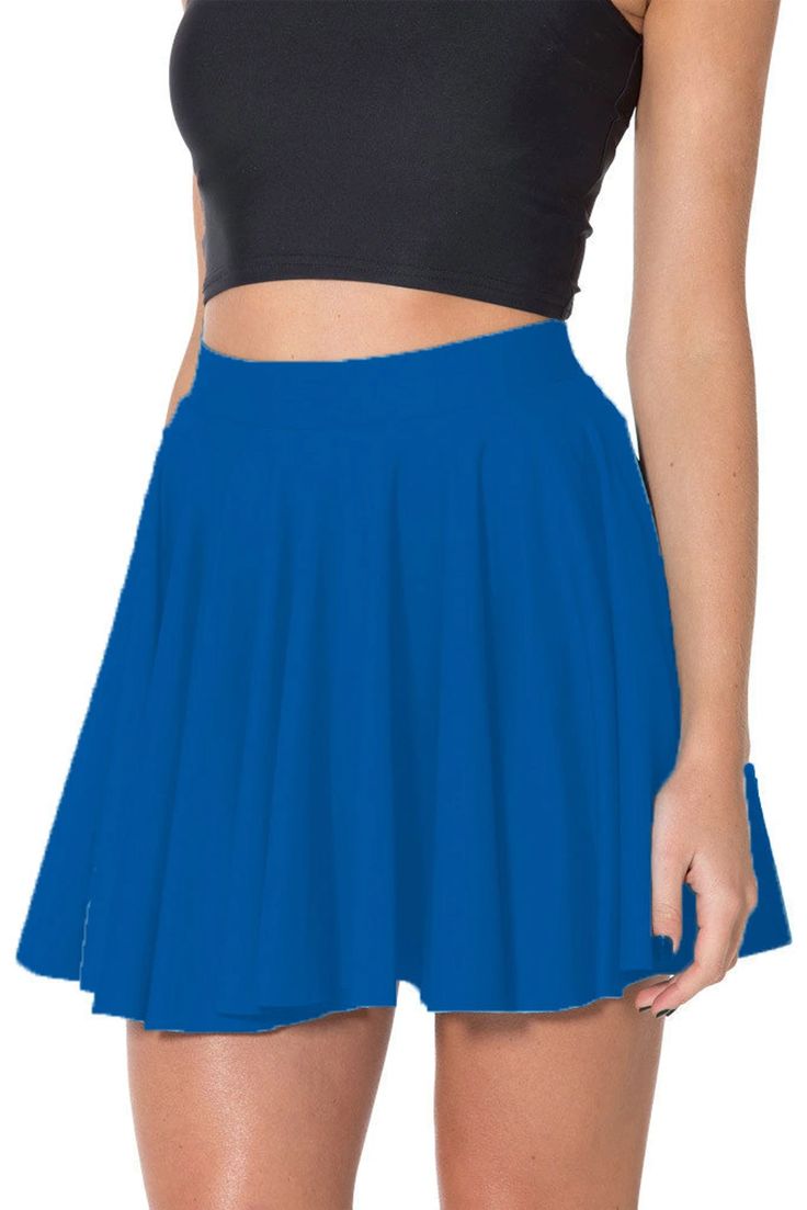 Joyful Jester Skirt with Half-Body Design and Ruffled Trim Casual High Waist Ruffled Tennis Skirt, Casual Solid Color Tennis Skirt For Party, Fitted Tiered Skirt In Solid Color, Fitted Solid Color Tiered Skirt, Solid Ruffled Mini Skirt, Blue Stretch Tiered Mini Skirt, Blue Fitted Tiered Mini Skirt, Casual Solid Color Tennis Skirt With Ruffles, Blue High-waisted Stretch Tennis Skirt