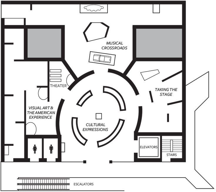 the floor plan for an art museum