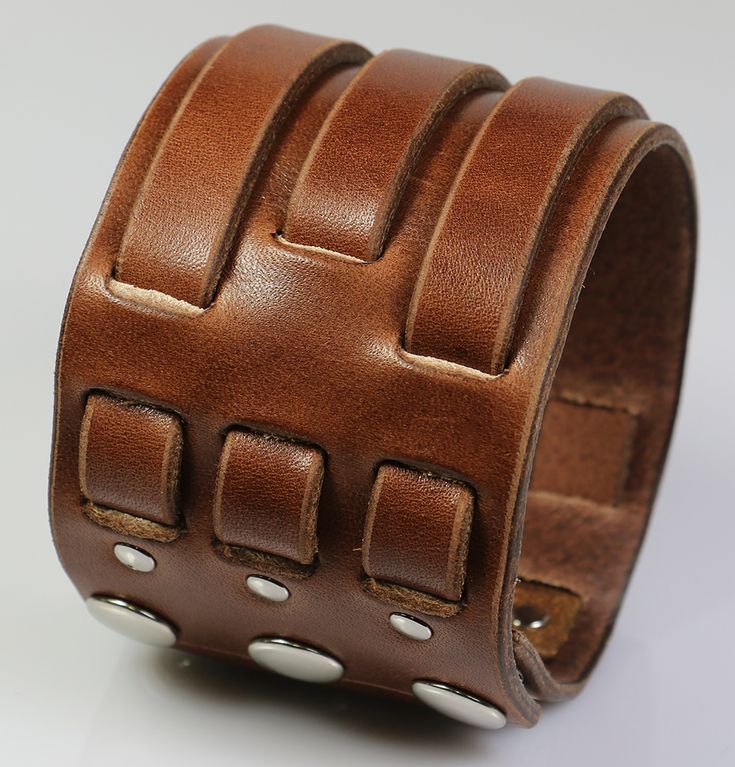 The Triple Weave Wristband, 2 3/8" wide full grain natural leather, from Leatherpunk! Adjustable Brown Leather Bracelet With Belt Detail, Adjustable Brown Leather Belt Bracelet, Rugged Brown Belt Buckles With Leather Strap, Distressed Brown Leather Cuff Bracelet, Classic Brown Cuff Bracelet, Classic Brown Leather Strap Cuff Bracelet, Rugged Brown Leather Bracelet, Adjustable Vintage Brown Leather Belt Buckles, Adjustable Rustic Leather Belt Buckles