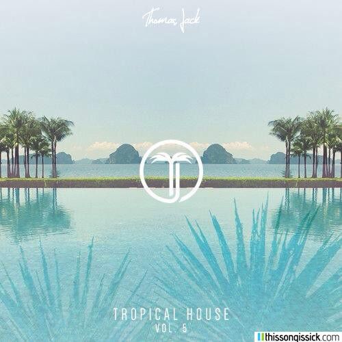 the tropical house vol 3 album cover is shown with palm trees and mountains in the background