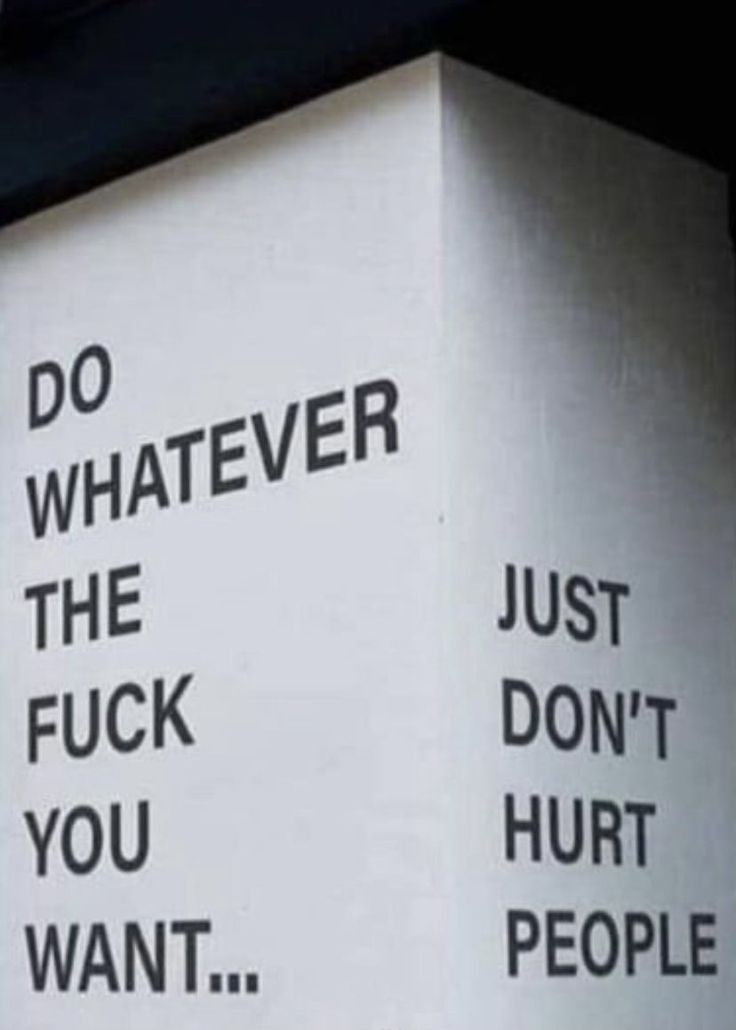 a sign on the side of a building that says do whatever the fock you want