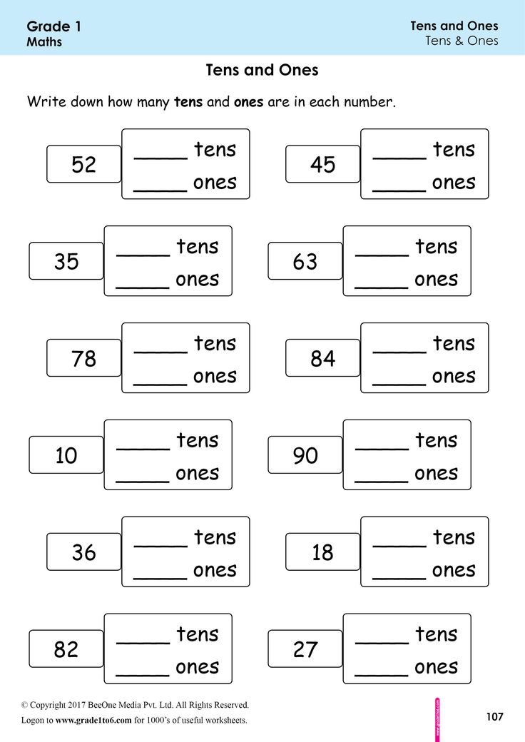 the worksheet for adding tens and ones to one's numbers is shown