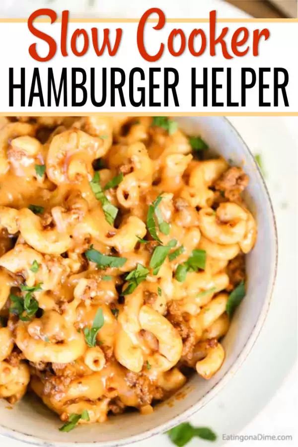 this slow cooker hamburger helper is an easy and delicious meal that's ready in less than 30 minutes