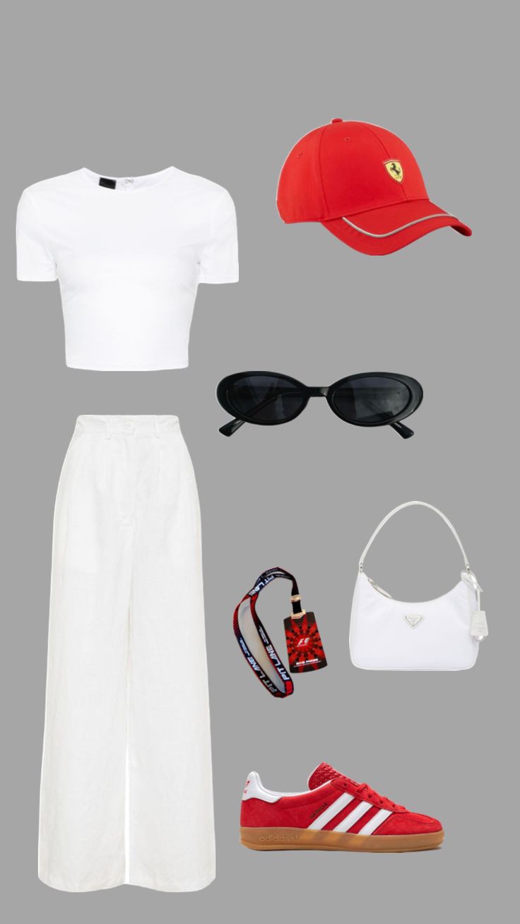 Ferrari Outfit, Dubai Outfits, Race Outfit, Race Day Outfits, Ferrari World, Outfit Inspo Summer, Warm Outfits, Casual Style Outfits, School Outfits