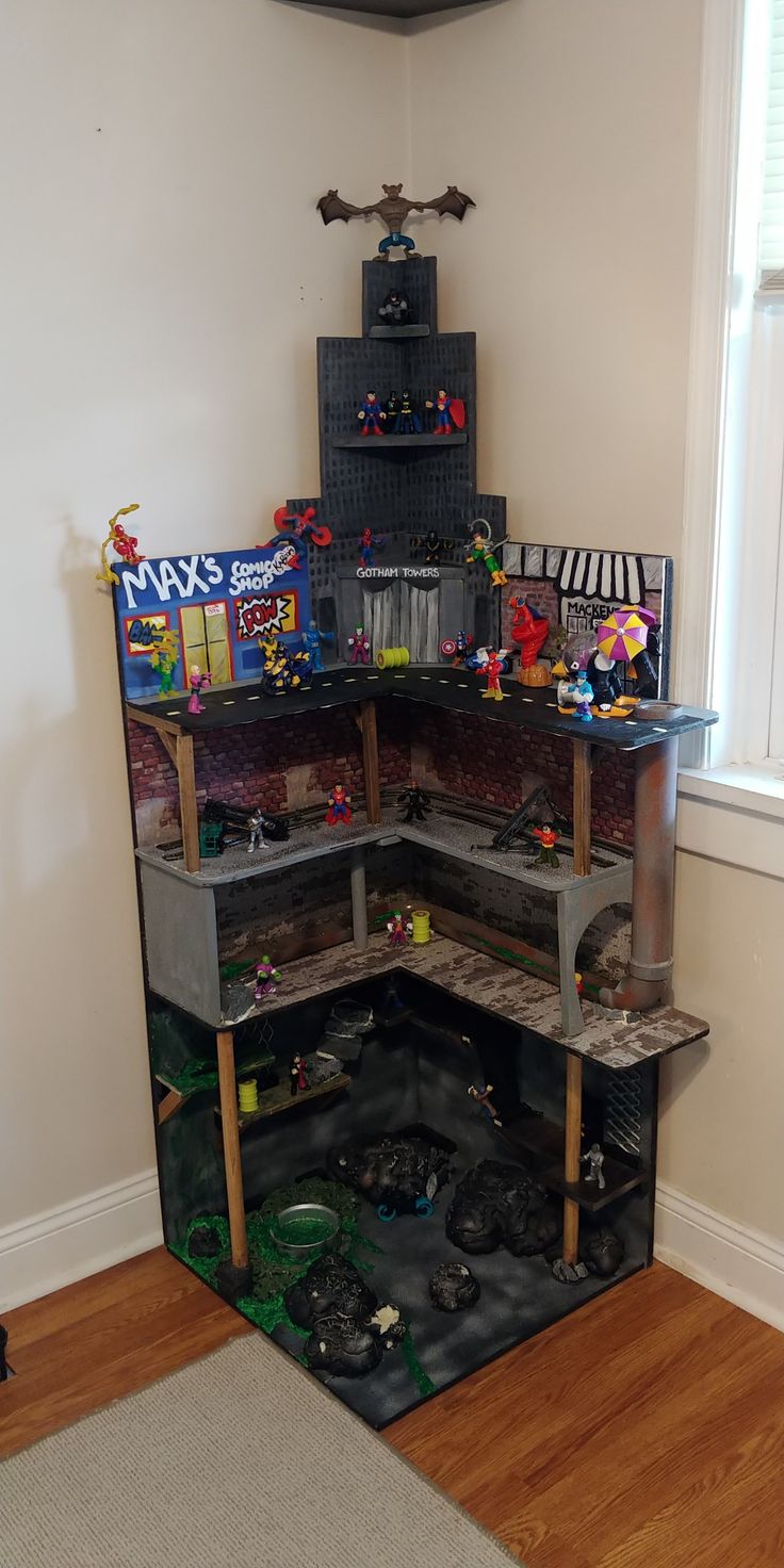 a room with toys and other items in it