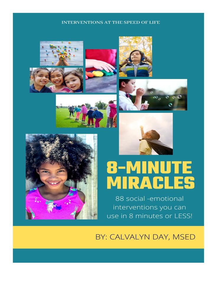 an advertisement for the 8 - minute miracles program with images of children and their parents