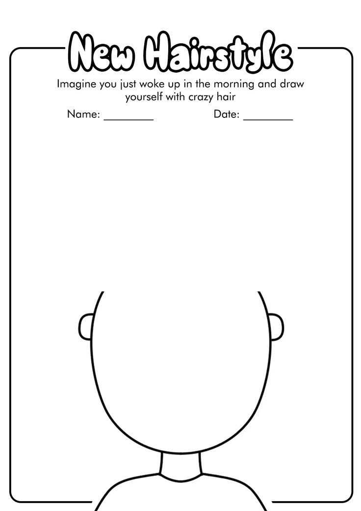 a coloring page with the words new hirstie on it and an image of a person's head