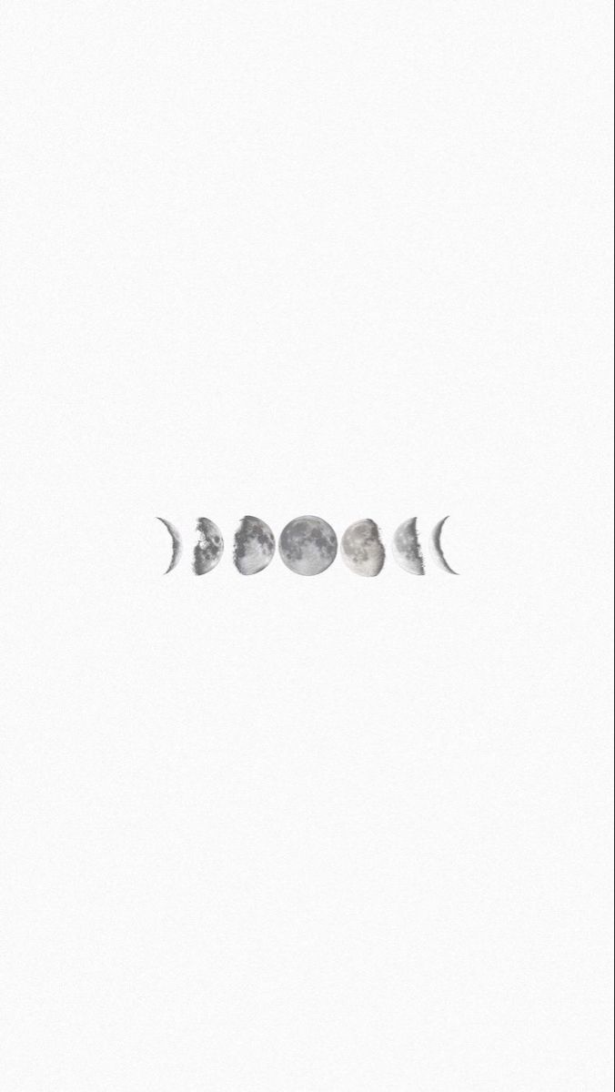 three phases of the moon on a white background