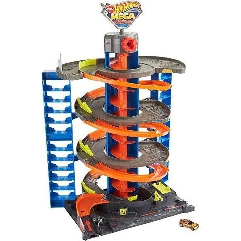 a toy set with cars and tracks is shown in this image, it looks like the track