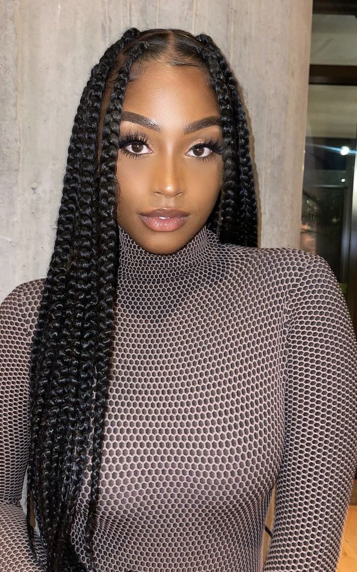 Big Braids Hairstyles, Latest Braided Hairstyles, Braiding Hair Colors, Coi Leray, Big Braids, Vacation Hairstyles, Nappy Hair, Braided Styles, Braided Cornrow Hairstyles