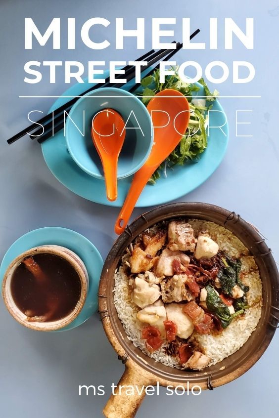 the cover of michel street food singapore by ms travel solo