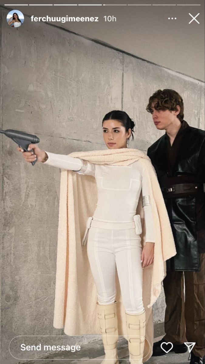 a man and woman dressed up as star wars characters