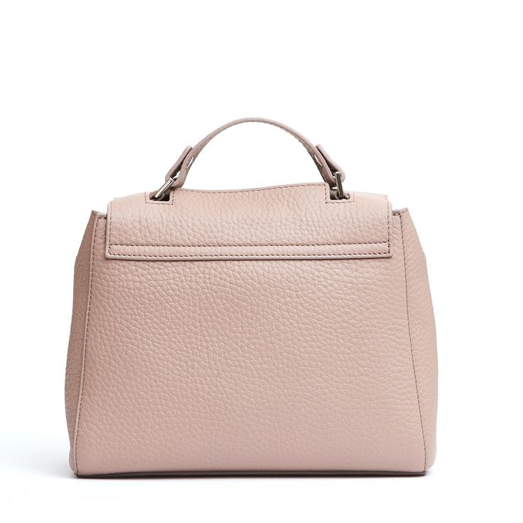 The Sveva S handbag by Orciani presents a sophisticated look in powder pink leather, blending style with practicality. A structured silhouette includes a flap closure and top handle, complemented by a detachable shoulder strap for versatile wear.

- Dimensions: Spacious interior for essentials  
- Material: Textured leather finish Classic Saffiano Leather Bags With Removable Pouch, Designer Pink Bags With Removable Pouch, Pink Saffiano Leather Crossbody Bag, Pink Saffiano Leather Bag With Removable Pouch, Pink Saffiano Leather Bags With Branded Hardware, Powder Pink, Pink Leather, Pink Bag, Clothing And Shoes