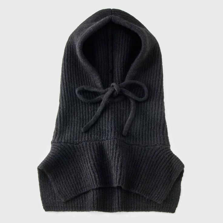 Knit snood hood balaclava from Wild Fable™ in black. Made from a recycled polyester-acrylic-wool blend. Designed with a 16-inch crown height and a bow at the face opening. Single layered construction provides comfortable wear. If you’re not satisfied with any Target Owned Brand item, return it within one year with a receipt for an exchange or a refund. Wild Fable™: A look for every story. Hooded Scarf Outfit, Hood Balaclava, Knit Snood, Month Challenge, Crochet Hood, Snowboarding Trip, Goth Clothes, Hood Hat, Knitted Balaclava