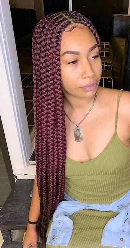 Cornrows With Box Braids, Cornrow Wig, Box Braids Wig, Frontal Lace Wig, Twisted Hair, Big Box Braids Hairstyles, Feed In Braids Hairstyles, African Hair Braiding Styles, Box Braids Hairstyles For Black Women