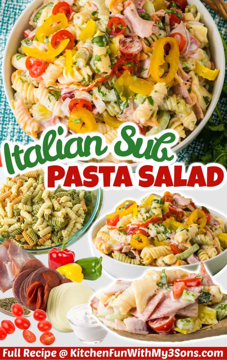 pasta salad recipe with italian dressing and vegetables