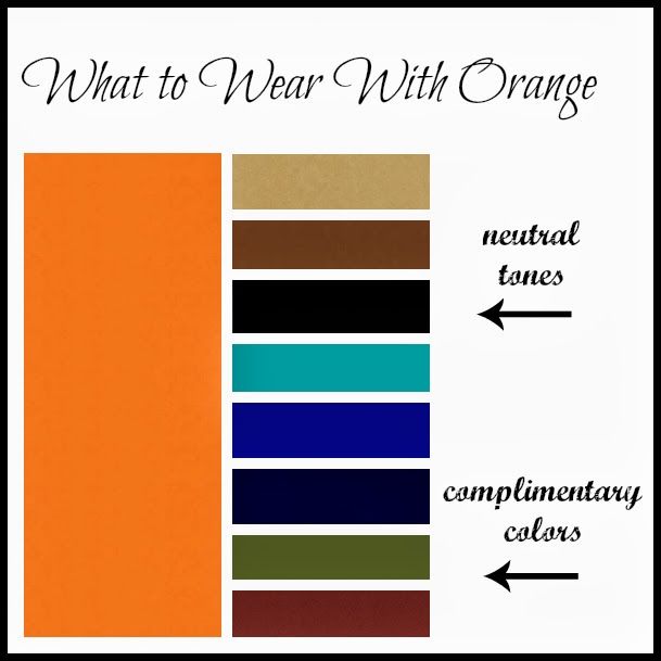 what to wear with orange color scheme for the new york times compenentary colors