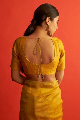 Nature Mythology, Designer Lehnga Choli, Saree Blouses Online, Yellow Saree, Silk Saree Blouse, Blouse Neck, Hand Woven Textiles, Blouse Neck Designs, Blouse For Women