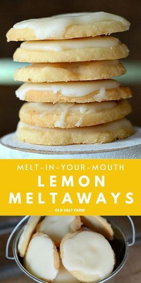 a stack of lemon cookies sitting on top of a metal pan