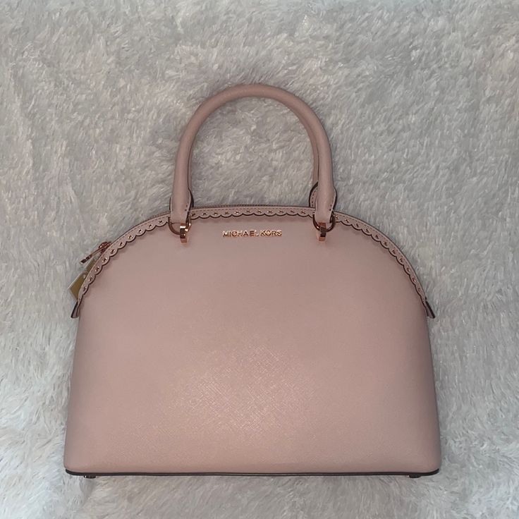 Brand New Purse With Tags Michael Kors Bag Is Pink With Rose Gold Accents Come With Shoulder Strap And A Dust Cover See Pictures For Dimensions Pink Handbag, Rose Gold Accents, Pink Handbags, Dust Cover, Michael Kors Bag, Gold Accents, Shoulder Strap, Michael Kors, Bag Lady