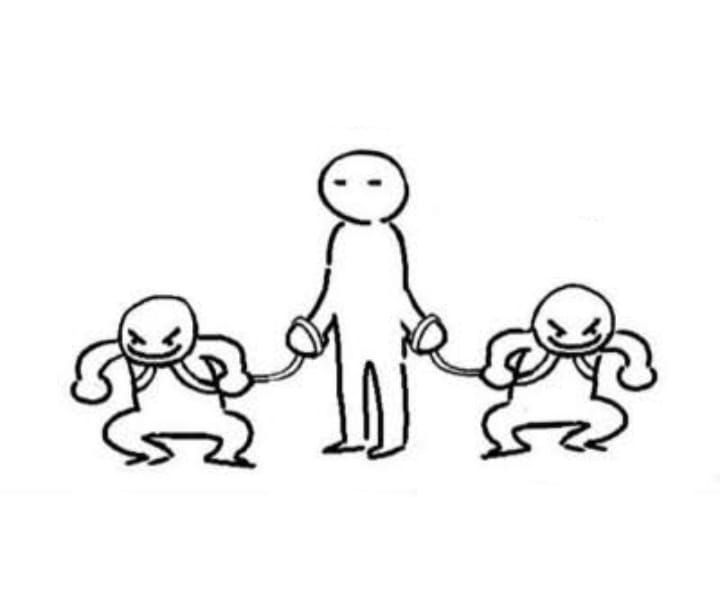 an image of three people holding hands with one person pulling the other's hand