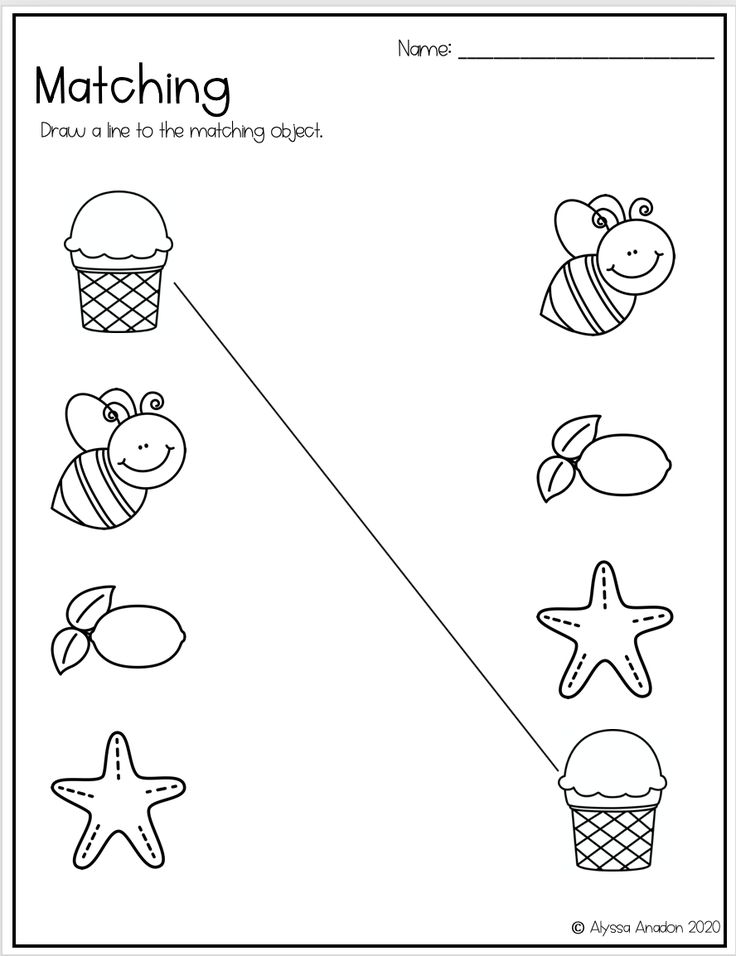 a printable worksheet for children to learn matching