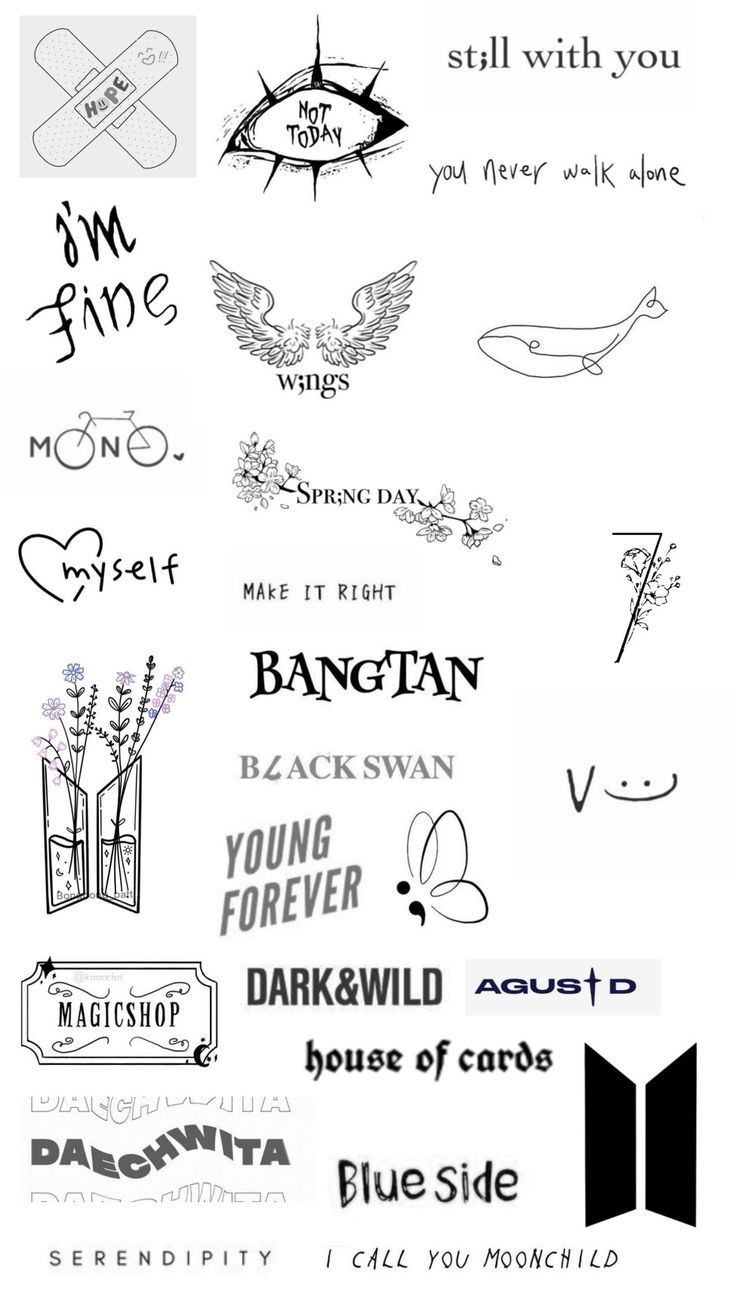 various logos are shown in black and white