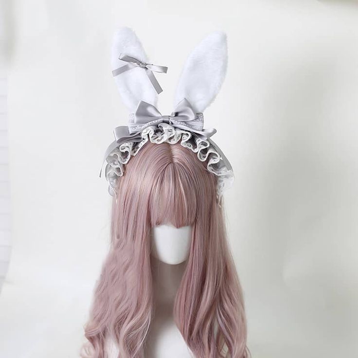 Color: Wine red•Black•Light blue•Light pink•Light purple•Royal blue•Light gray•Beige• Orange pinkHandmade bear headband. Bear Headband, Bunny Ears Headband, Ear Headbands, Bunny Ear, Pink Light, Lolita Dress, Cute Bunny, Black Light, Wine Red