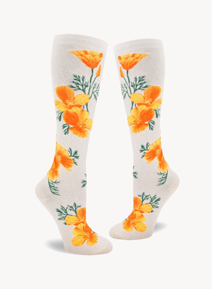 U.S. shoe size: women’s 6–10, men's 4–8 65% cotton, 24% nylon, 8% polyester, 3% spandex Designed in Bellingham, WA and made in Korea Also available in men's and women's crew Knee High length Ca Poppy, Womens Knee High Socks, Bellingham Wa, Bird Book, Books Young Adult, High Socks, Knee High Sock, Crew Socks, Sales Gifts