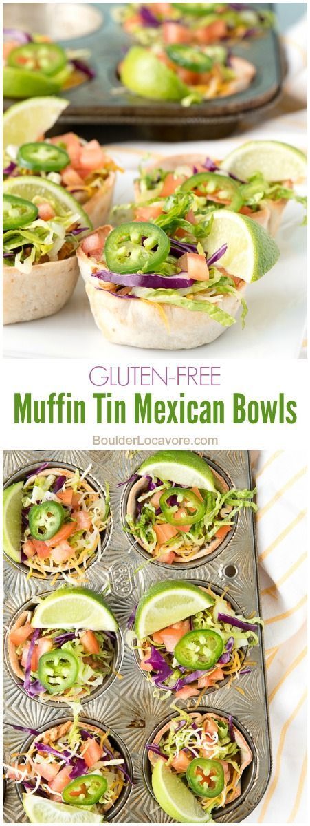 the muffin tin mexican bowls are ready to be eaten