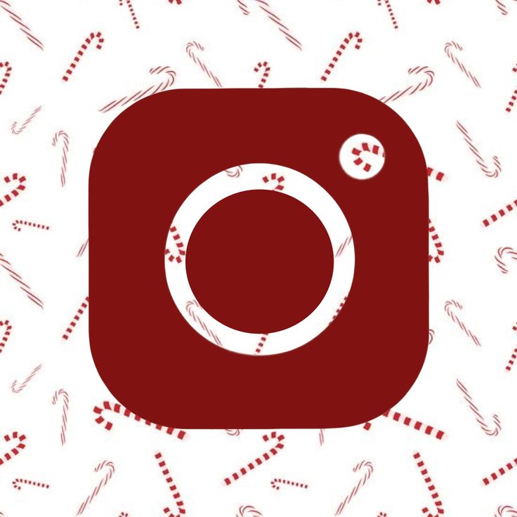 an instagram icon with candy canes all over it