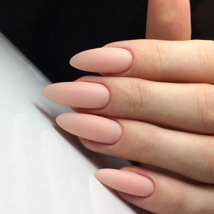 Nails Pink Matte, Long Oval Nails, Matte Almond Nails, Nails January, Matte White Nails, Beige Nails Design, January Nail, Money Nails, Nails Unique