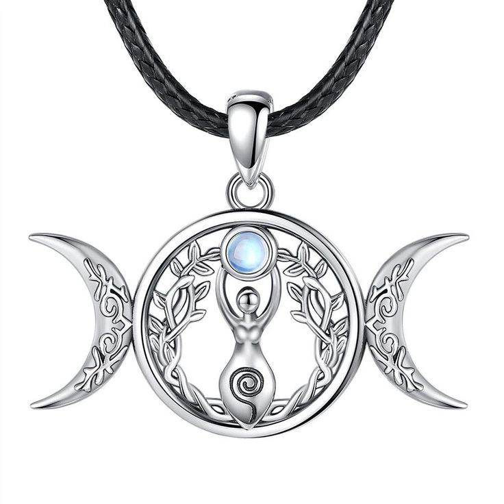 This enchanting 26*33mm heirloom displays a Triple Moon Goddess, Hecate Amulet, & Tree of life! 💎Proudly crafted from 3.25g of glimmering metal alloy, this Pagan jewelry is truly bewitching. ✨Chain size: 18inch, 45cm /20inch 55cmMaterial: 925 Sterling SilverPendant Size: 26*33 mm, weight:3.25G Triple Moon Jewelry, Goddess Hecate, Moon Goddess Necklace, Pagan Necklace, Spiritual Necklace, Triple Moon Goddess, Moon Phases Necklace, Wiccan Jewelry, Goddess Necklace