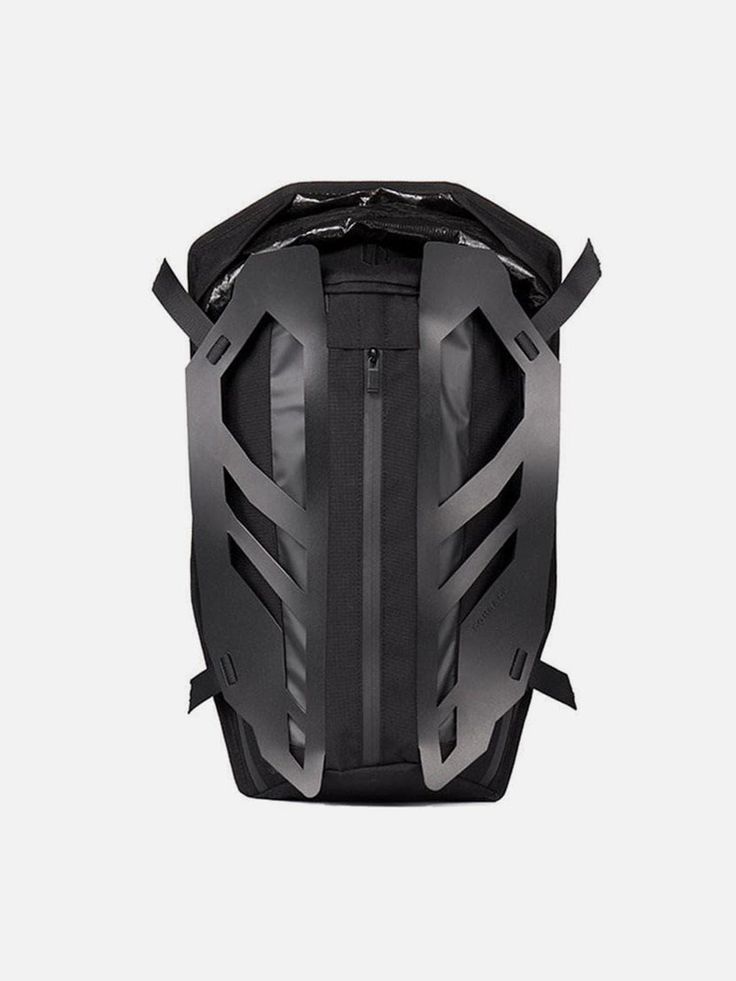 Harajuku Backpack - Anagoc Modern Nylon Backpack With Large Capacity, Modern Large Capacity Nylon Backpack, Black Techwear Backpack For Travel, Black Techwear Backpack For School, Functional Nylon Bags For Streetwear, Functional Nylon Streetwear Bag, Urban Nylon Backpack For School, Waterproof Black Backpack For Streetwear, Techwear Nylon Backpack