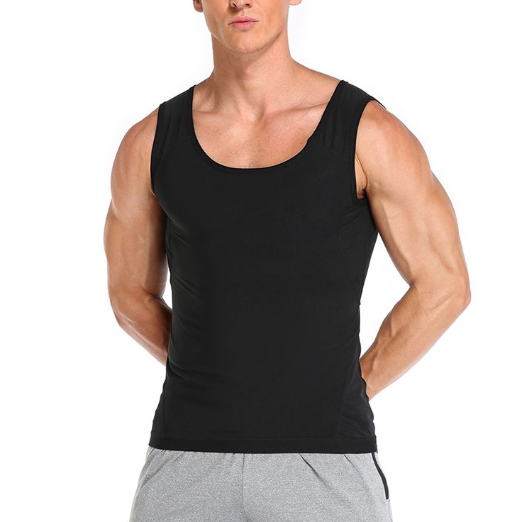 This Sleeveless Suna Tank Top assists in weight loss by amplifying heat production & providing muscle support, which boosts sweat production & calorie burning. Its lightweight & comfortable design keeps it in place when worn & is subtle enough to wear on its own or under clothing. Plus, it provides a contoured waistline. It's easy to clean with a machine wash. Feature: 🔥 Natural body heat boosted.: This sweat-resistant tank top is engineered with innovative insulation to increase the body's nat Fitted Sleeveless Activewear For Light Exercise, Compression Tank Top With Light Support For Workout, Functional Compression Top With Scoop Neck, Seamless Scoop Neck Gym Tops, Black Compression Activewear With Scoop Neck, Fitted Breathable Sleeveless Top, Gym Tops With Seamless Construction And Scoop Neck, Compression Black Tank Top With Light Support, Fitted Gym Tank Top