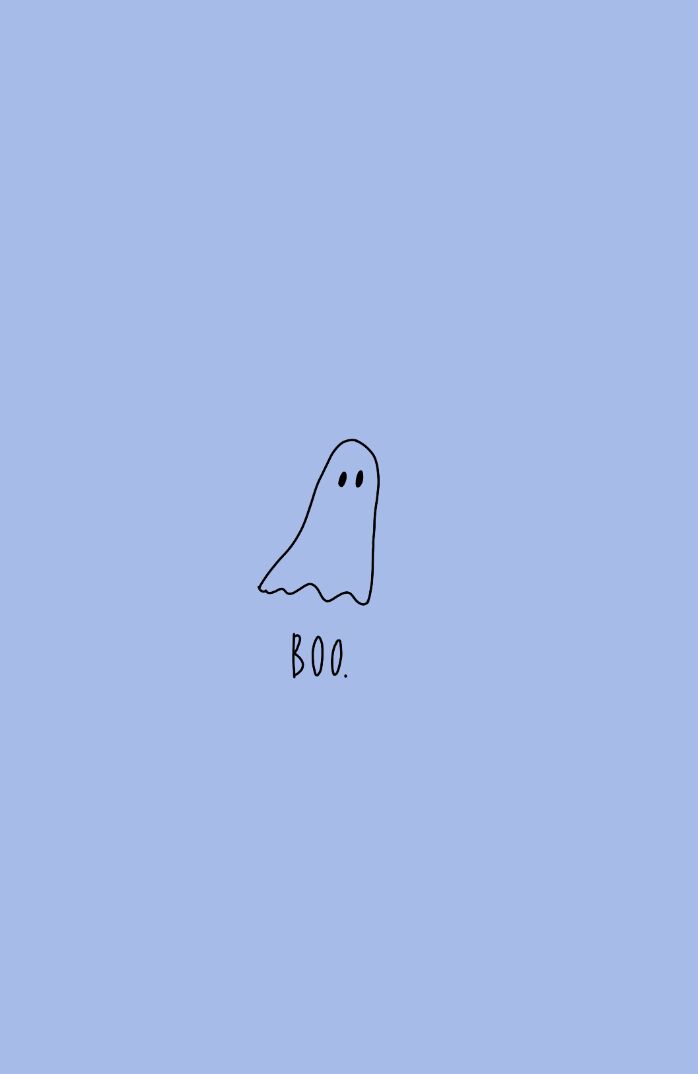 a drawing of a ghost with the word boo on it's face in black ink