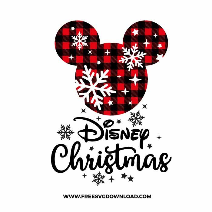 a mickey mouse christmas card with snowflakes on it and the words disney christmas