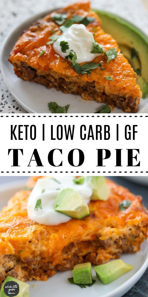 two plates with taco pies on them and the words keto i low carb i gf