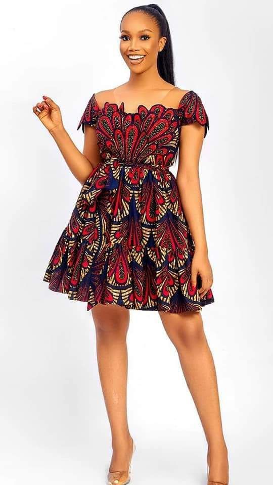 Beautiful short gown for you Ankara Short Flare Gowns, Nigerian Fashion Ankara, Ankara Short, Stylish Naija, Ankara Short Gown Styles, Ankara Dress Styles, Short African Dresses, African Fashion Traditional, Gown Styles