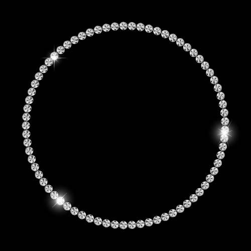 a diamond necklace on a black background with the word love spelled in white letters and surrounded by small diamonds