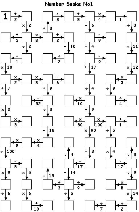 the number snake is not in this diagram, but it has two numbers on each side