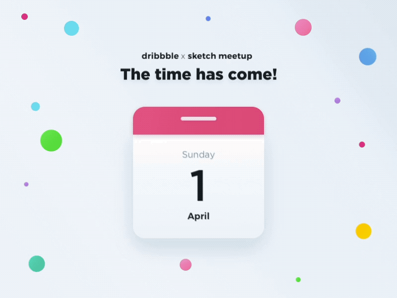 the time has come on an app with colorful dots