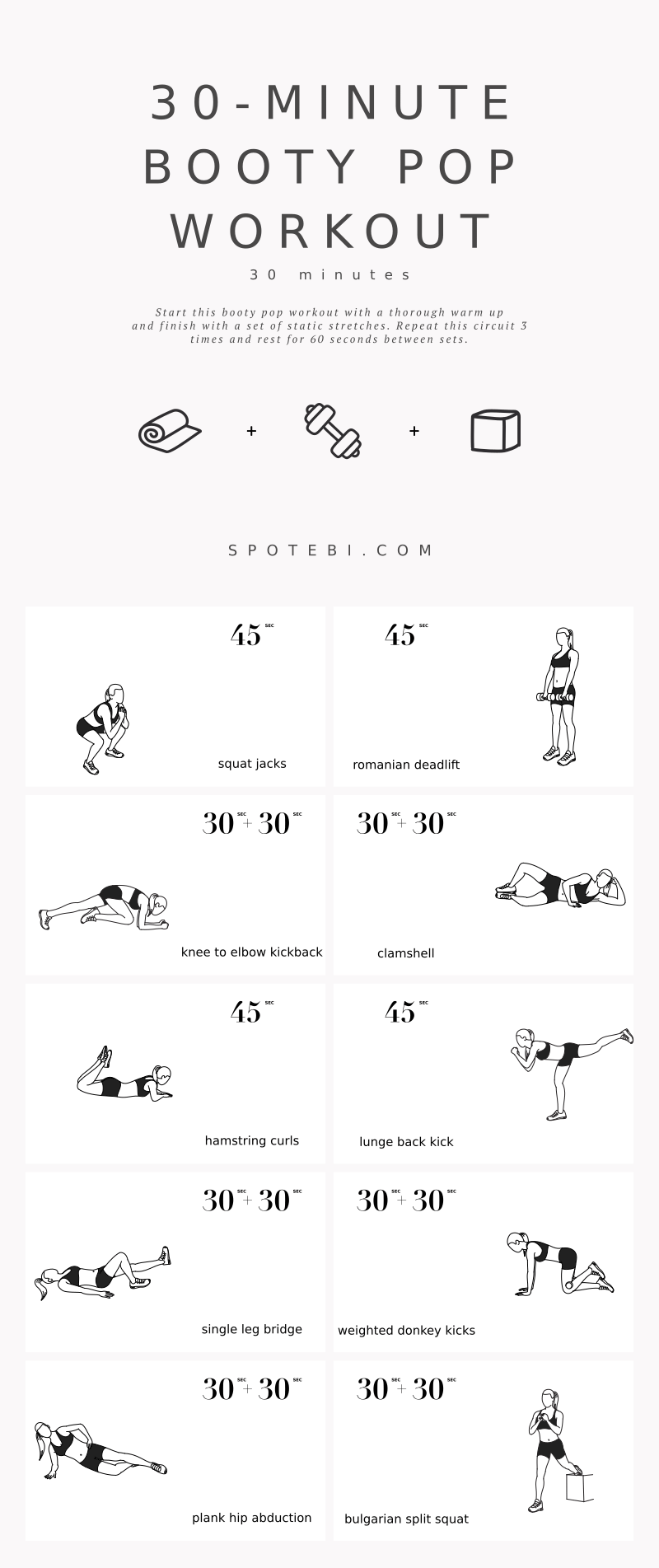 an info sheet with instructions for how to use the bodyweight workouts and exercises