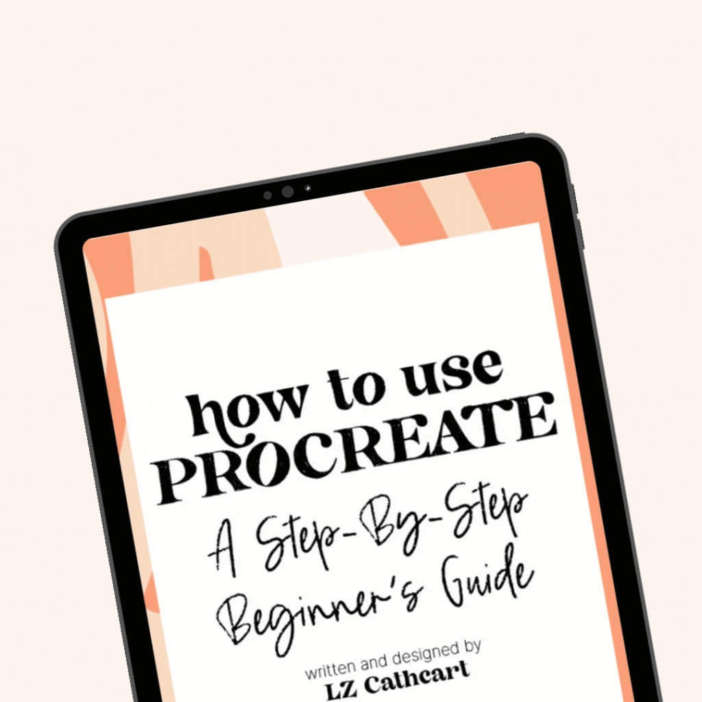 a tablet with the title how to use procreate